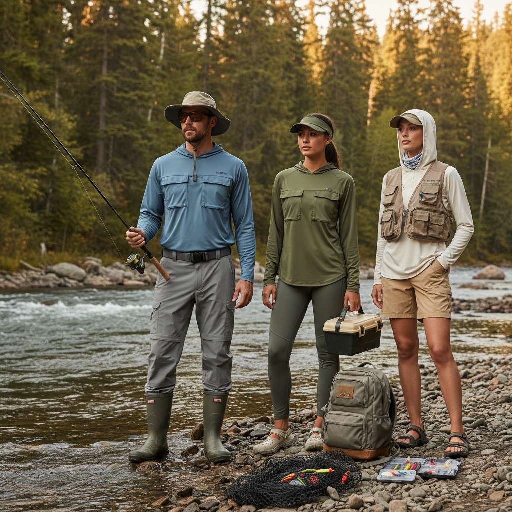 Angler apparel jackets and hats